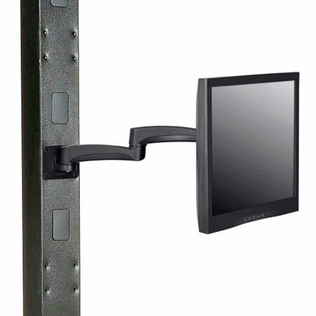 GLOBAL INDUSTRIAL Fixed Height LED/LCD Flat Panel Monitor Arm with VESA Plate, Black 436945BK